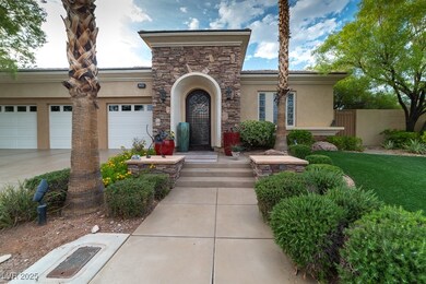 View of front of home featuring stucco siding, con
