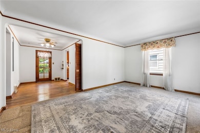 Livingroom with a view of dining room
