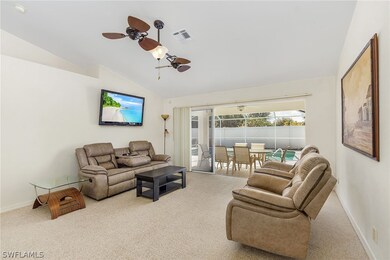 Great room with cathedral ceiling