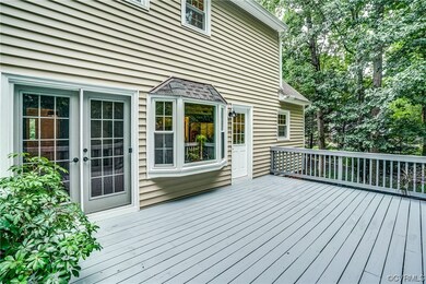 The deck can be  accessed from both the Family Room and Kitchen.