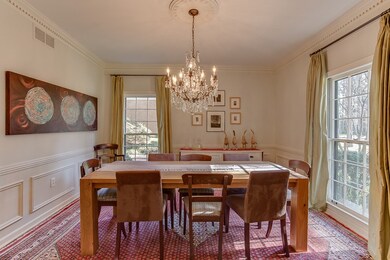 Dining Room features parquet HW floors,  heavy cro