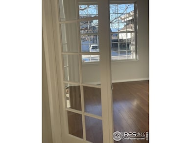 Office main floor with French doors