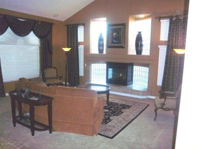 Dramatic Gas Fireplace w/Glass Blocks