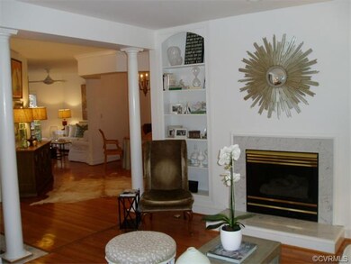 View from Living Room to Dining Room and Den