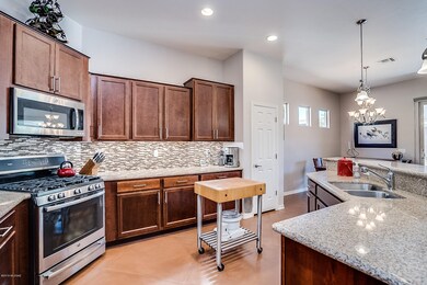 Beautiful tile backsplash.
