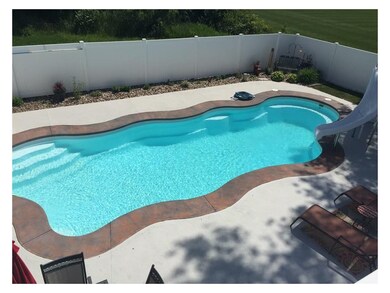 22,000 gallon Salt Water Pool with Slide, Stamped 