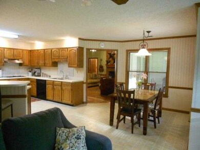 View of kitchen into great room.