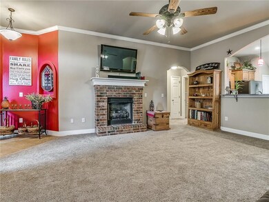 New carpet... Beautiful fireplace in this living r
