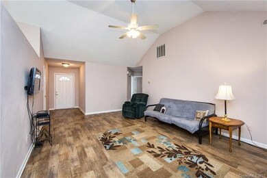 The vaulted ceilings and abundance of windows prov