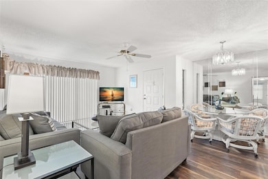 Living room and dining room