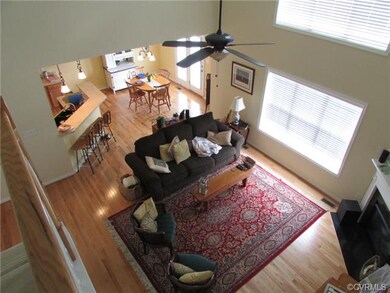 Two story family room