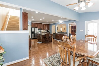 Rear stairway to upper levels