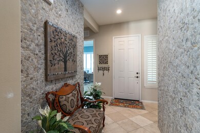 Textured walls in entry