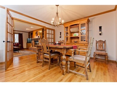 Formal dining room with French doors