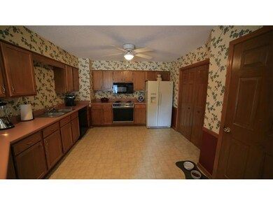 Kitchen is very spacious.  Double doors to the rig