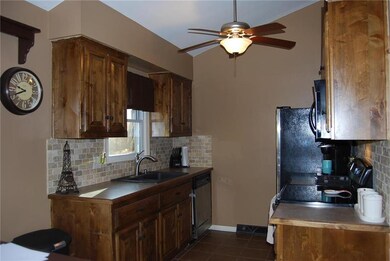 Kitchen with a great view of the back yard