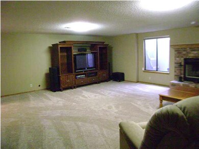Family room with WBFP