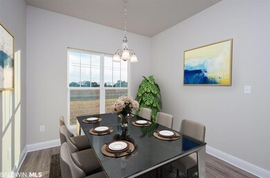 Spacious Dining overlooking lot