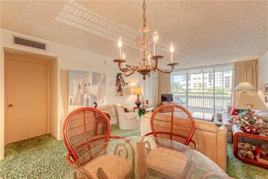 Spacious dining room with water views