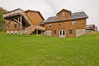 Back deck off of apartment and small...