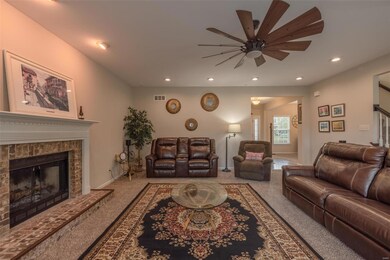 Large great room with fireplace