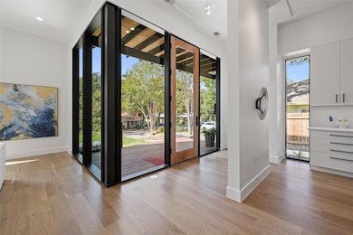 Entryway featuring light wood-style flooring and 
