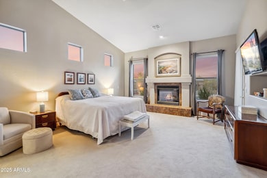 Primary bedroom with fireplace