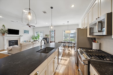 Remodeled in 2024,  the kitchen features new appli