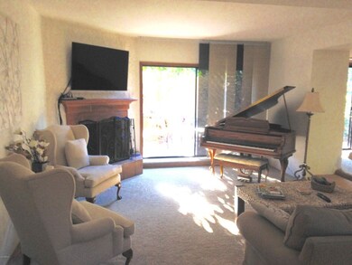 Living room with fireplace