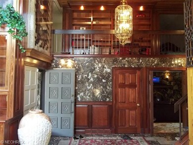 This is the impressive foyer....  solid doors, hand crafted woodwork and marble,oh my.