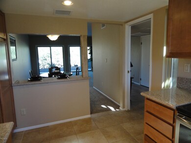 kitchen looking into living room