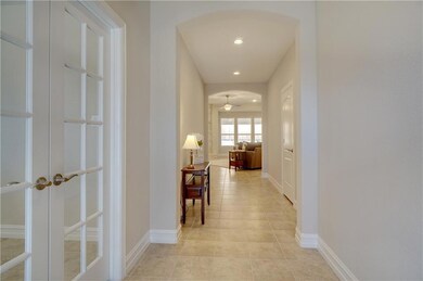 Foyer view from front door, study on the left