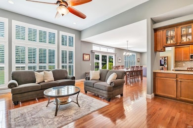 Terrific view of wall of windows and gorgeous rece