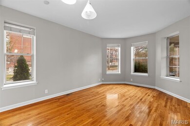Empty room featuring light wood finished floors