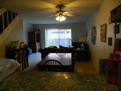 Kitchen looking towards balcony