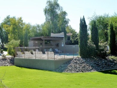 Heated pool & spa view from front door