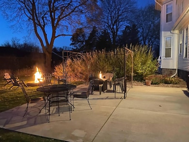 Back patio fire
