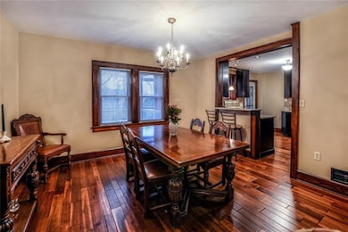 The dining room is open to the kitchen too!