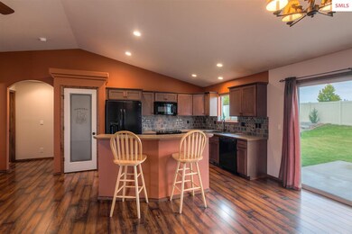 Dining area with slider to large yard, biggest lot
