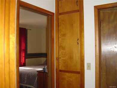 Built in storage in hallway.