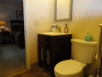 Master bathroom: Custom cabinet with  single vanit