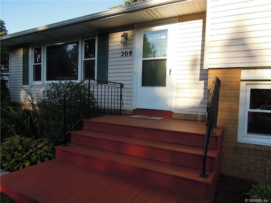 The front entrance porch was recently installed an