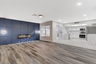 Living room with fireplace
