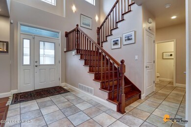Ceramic-tiled foyer