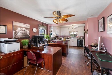 Dining room open to the kitchen.