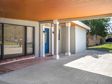 Shady space and covered portico for plenty of shie