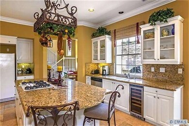 Kitchen with wine refrigerator