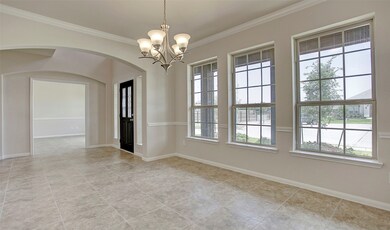 Elegant dining room off foyer