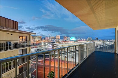 Balcony with a view of city