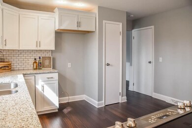 Kitchen has a pantry.